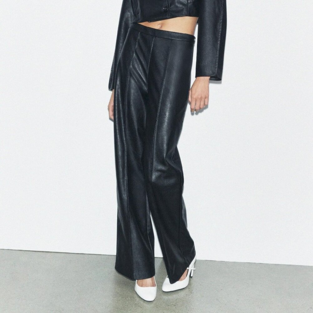 BRAND NEW ZARA FAUX LEATHER PANTS